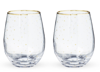 Starlight Stemless Wine Glass Set